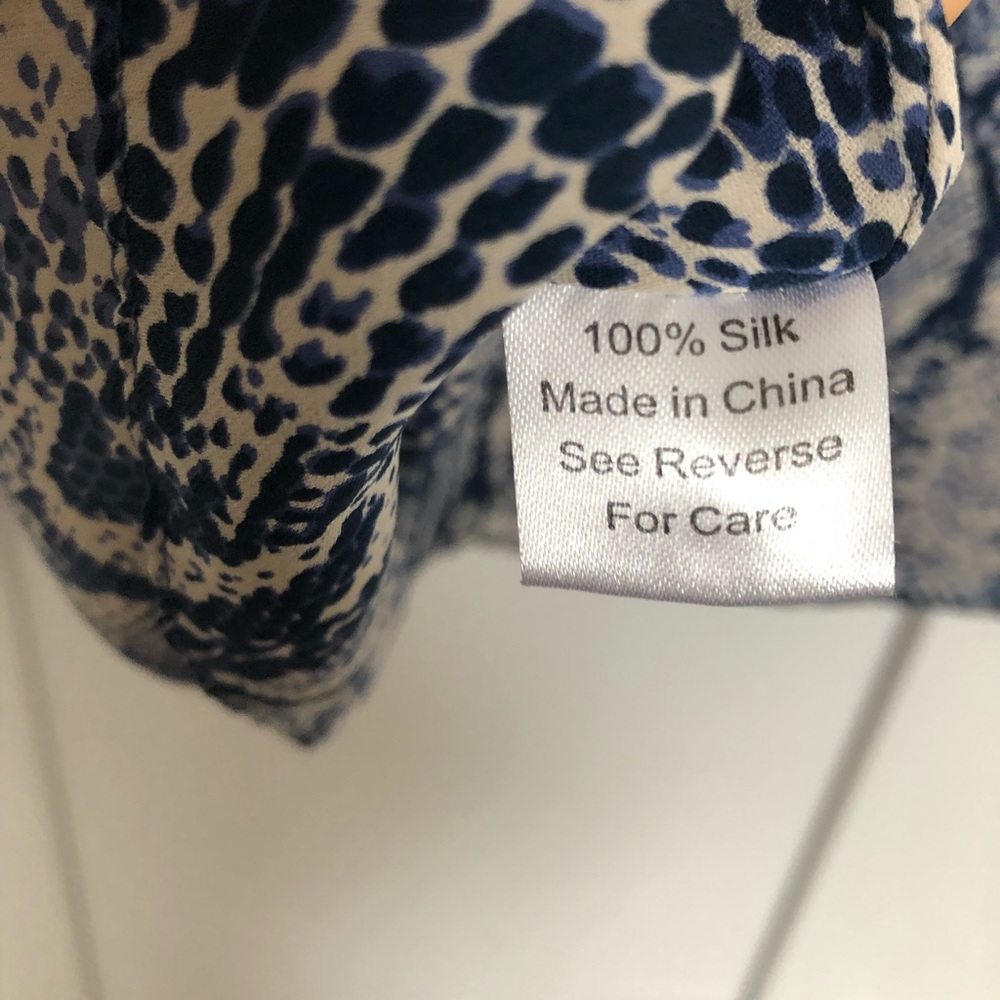 Parker Silk Snakeskin-Print, Open Shoulder Tunic - image 6